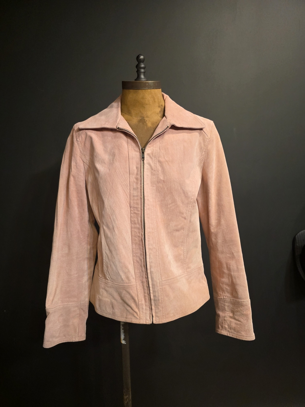 NWT Blush Pink Leather Jacket Christopher & Bank Size S Small